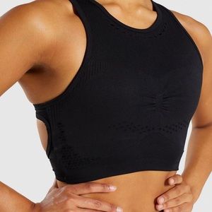Gymshark Flawless Knit Bra Black Size M
